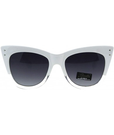 Butterfly Womens Fashion Sunglasses Square Butterfly Oversized Shades UV 400 - White Clear (Smoke) - C618KIQG6S4 $20.50