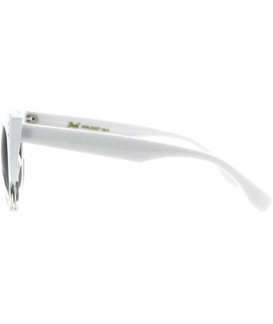 Butterfly Womens Fashion Sunglasses Square Butterfly Oversized Shades UV 400 - White Clear (Smoke) - C618KIQG6S4 $20.50