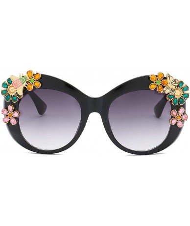 Butterfly Womens oversized sunglasses classic style designer shades thick frame glasses - Black - CK11U55V1WN $32.43