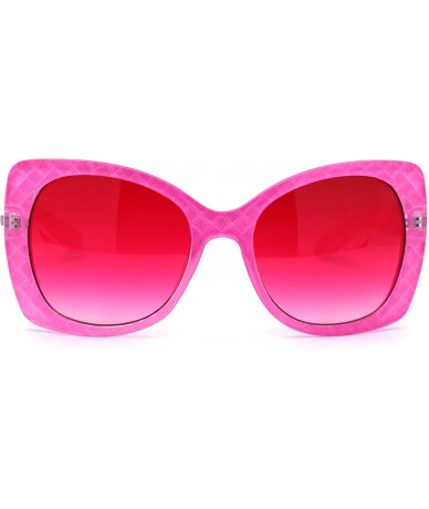 Butterfly Womens Diva Thick Plastic Butterfly Designer Fashion Sunglasses - Pink - CE12NG0HOSJ $19.97