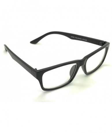 Square Classic Unisex Squared Fashion Sunglasses Clear Lens Eye Glasses - Black - CK18569IHER $17.72