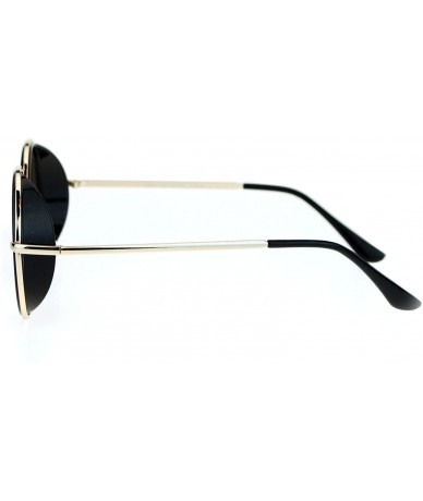 Round Side Visor Hippie Round Circle Lens Sunglasses - Black Teal - CJ12MXABF59 $18.68