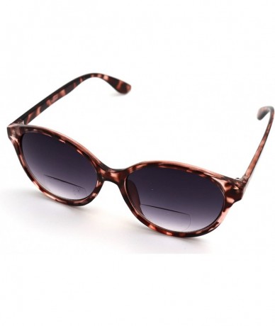 Aviator Vintage Women CatEye Round Reading Sun Readers Oversized (Z3 Shiny Pink Tortoise/Bifocal - 1.00) - CM18EIYKRMD $31.89