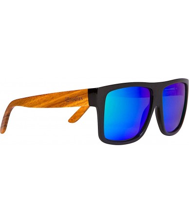 Aviator Zebra Wood Aviator Wrap Sunglasses with Polarized Lenses - CS180ZZD4OU $50.43