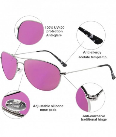 Aviator Baby Sea Polarized Aviator Sunglasses for Small to Medium Face 8017&8018 - Silver/Pink for Small Face - C418W3MK4WW $...