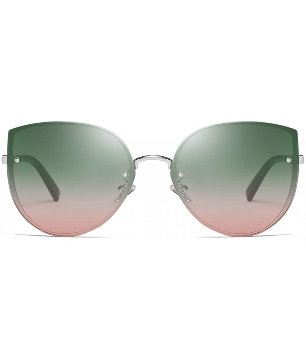 Square Retro Fashion Punk Stylish Irregular Shape Sunglasses With Metal Oversized Frame - E - CK196M8CMN2 $17.99