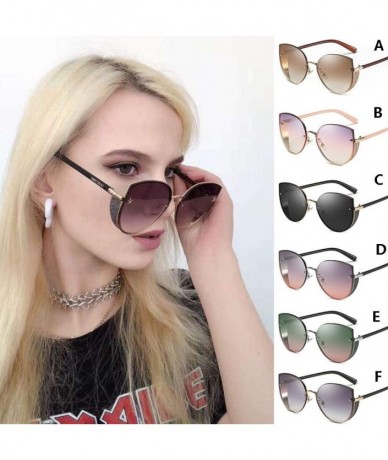 Square Retro Fashion Punk Stylish Irregular Shape Sunglasses With Metal Oversized Frame - E - CK196M8CMN2 $17.99