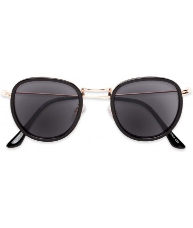 Round Reading Sunglasses Pair Esteemed Bifocal - Black - CQ18IGQUXSI $35.15