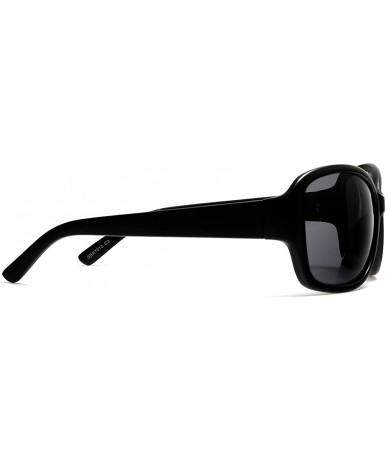 Oval Women's Bifocal Reading Sunglasses Fashion Readers for Under the Sun Square Sunglasses - Black - C011H0DWVYP $43.07