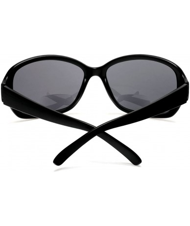 Oval Women's Bifocal Reading Sunglasses Fashion Readers for Under the Sun Square Sunglasses - Black - C011H0DWVYP $43.07