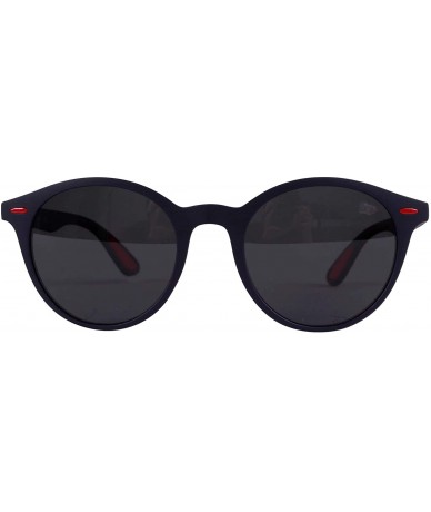 Oval p505 Trendy Oval Polarized- for Womens-Mens 100% UV PROTECTION - Darkblue-black - C8192TRKN7R $45.32