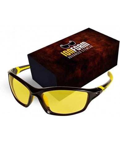 Square Night Driving Glasses Glare Reducing Polarized Lens Anti-Glare Vision for Men & Women - Sport - CY18ADUWT80 $50.39