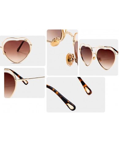 Aviator New sunglasses- fashion ladies 2019 sunglasses love heart sunglasses - A - CA18SKZNHCM $73.70