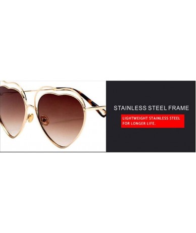 Aviator New sunglasses- fashion ladies 2019 sunglasses love heart sunglasses - A - CA18SKZNHCM $73.70