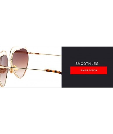 Aviator New sunglasses- fashion ladies 2019 sunglasses love heart sunglasses - A - CA18SKZNHCM $73.70