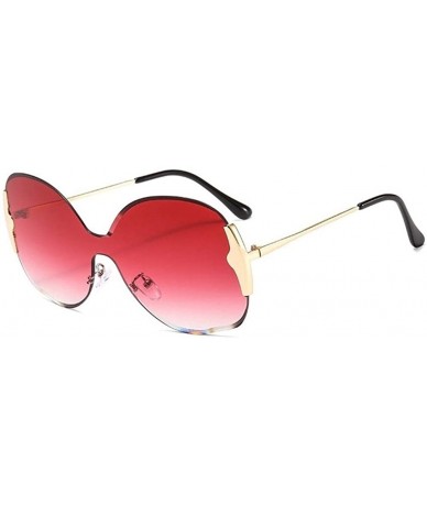 Oversized Celebrity Crystal Oversized Round Sunglasses for Women Shades - Gold Blue - CQ1906DHZ8G $23.20