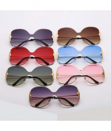 Oversized Celebrity Crystal Oversized Round Sunglasses for Women Shades - Gold Blue - CQ1906DHZ8G $23.20