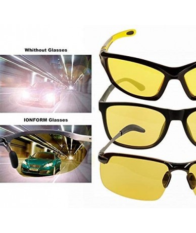 Square Night Driving Glasses Glare Reducing Polarized Lens Anti-Glare Vision for Men & Women - Sport - CY18ADUWT80 $50.39