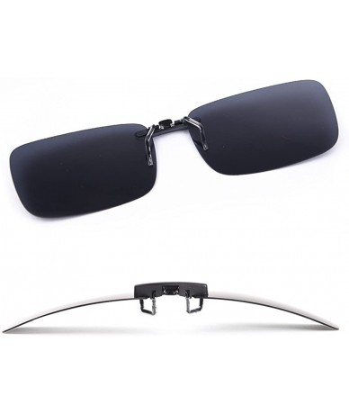 Wrap Polarized Clip on Sunglasses for Prescription/Myopia Eyeglasses Outdoor/Driving - Blue - CM1803WYA4U $23.06