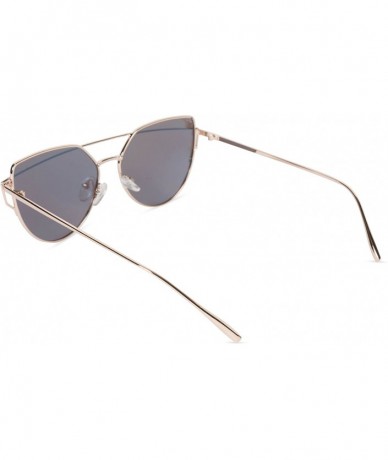 Cat Eye Cat Eye Sunglasses Polarized Cateye - Gold Frame/Ice Blue Lens - CO18CZWK2MM $32.82