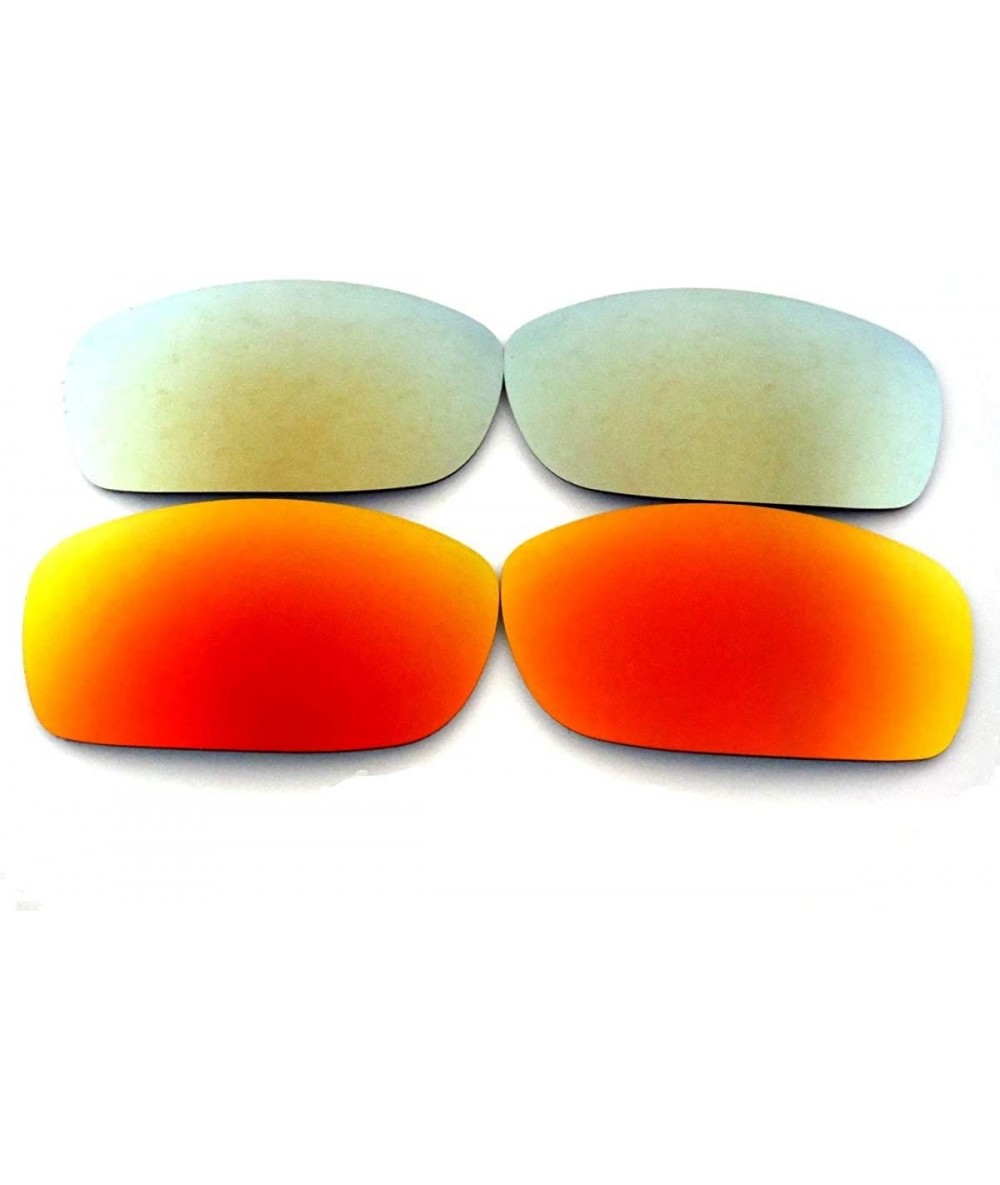 Oversized Replacement Lenses Fives Squared Black&Titanium&Green Color Polarized 3 Pairs-! - Red&24k Gold - CC125XTPNSX $26.87