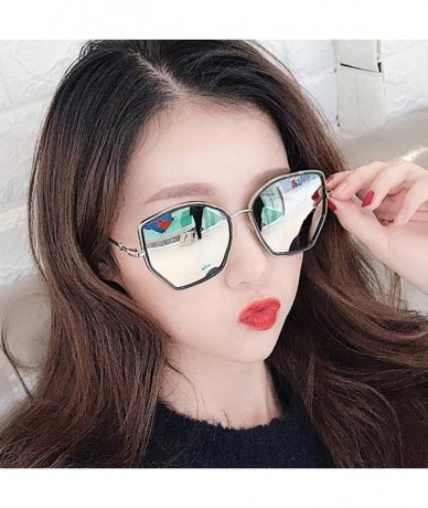 Aviator Unisex Retro Irregular Shaped Polarized Sunglasses Classic Women Sun Glasses - Black - C2196LWI3TN $18.98