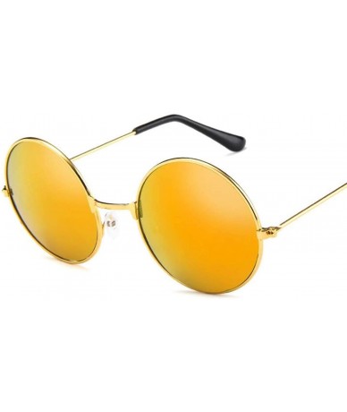 Oversized 2019 Round Sunrods Occulos Of Male Soil Fashion Colorful Design Sun Glasses - Green - CQ18W0MTXUQ $39.27