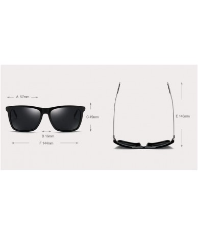 Square Polarized Sunglasses Classic Sunglass - 1 - C4190GHNEYU $83.81