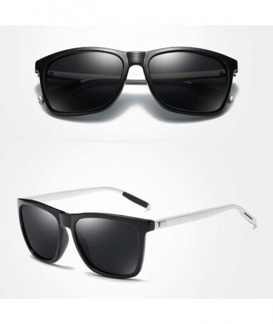 Square Polarized Sunglasses Classic Sunglass - 1 - C4190GHNEYU $83.81