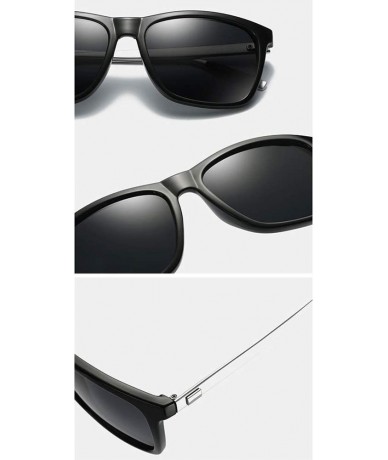 Square Polarized Sunglasses Classic Sunglass - 1 - C4190GHNEYU $83.81