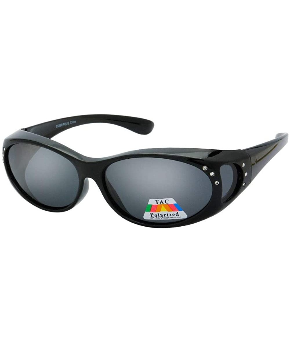 Wrap Polarized Fashion Fit Over Polarized Collection"Medusa" - Black - CL18ODOKYEQ $20.48