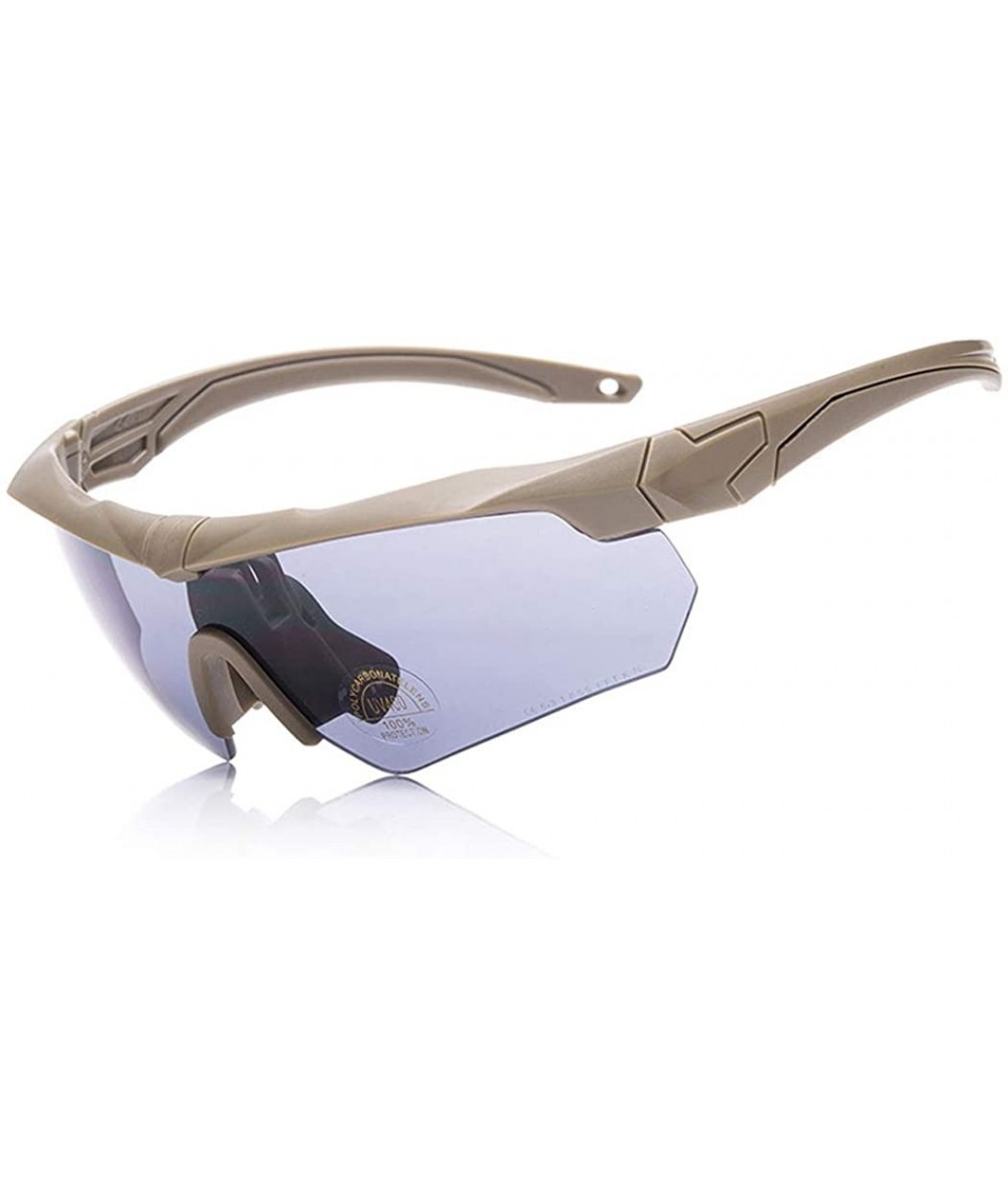 Goggle Men's polarized sports sunglasses - bulletproof glasses - tactical goggles - B - CY18S3CZ77E $78.69