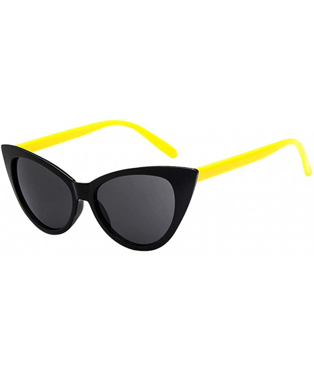 Rimless Fashion Cat Eye Sunglasses Trendy Sunscreen Lenses Eyewear Sexy Spring Summer Glasses for Travel Outdoors - C - CD196...