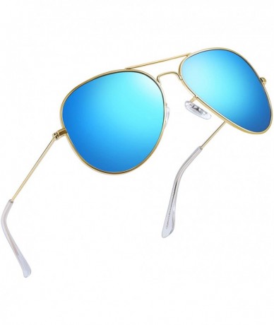 Oval Classic Sunglasses for Women Men Metal Frame Mirrored Lens Designer Polarized Sun glasses UV400 - CM12G02XDI9 $20.93