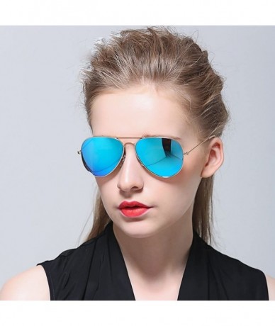 Oval Classic Sunglasses for Women Men Metal Frame Mirrored Lens Designer Polarized Sun glasses UV400 - CM12G02XDI9 $20.93