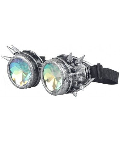 Goggle Vintage STEAMPUNK GOGGLES Glasses Bling Lens Goth COSPLAY PARTY Sunglasses - Spray (Rivets) - CK12MAGK9NV $19.63