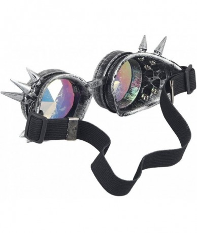 Goggle Vintage STEAMPUNK GOGGLES Glasses Bling Lens Goth COSPLAY PARTY Sunglasses - Spray (Rivets) - CK12MAGK9NV $19.63