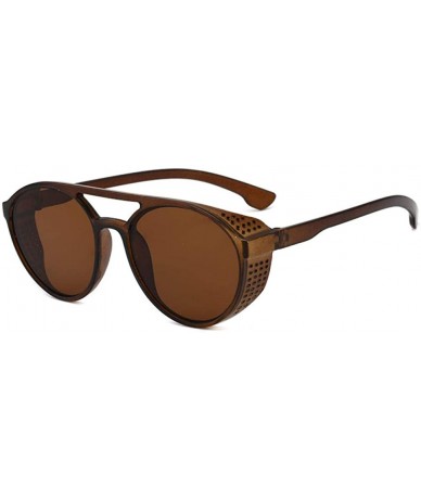 Oval Sunglasses men's retro box trend sunglasses spread the impulse eye - Shacha Tea - C2190MADAOI $57.15