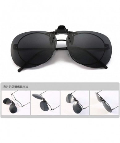 Oval 2019 Men Women Polarized Clip Sunglasses Driving Night Vision Anti UVA Clips Riding - I - C6199CNICG3 $53.73