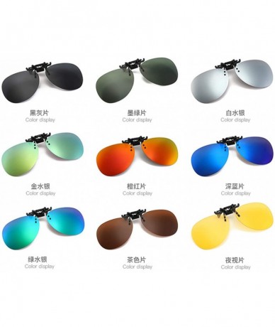 Oval 2019 Men Women Polarized Clip Sunglasses Driving Night Vision Anti UVA Clips Riding - I - C6199CNICG3 $53.73