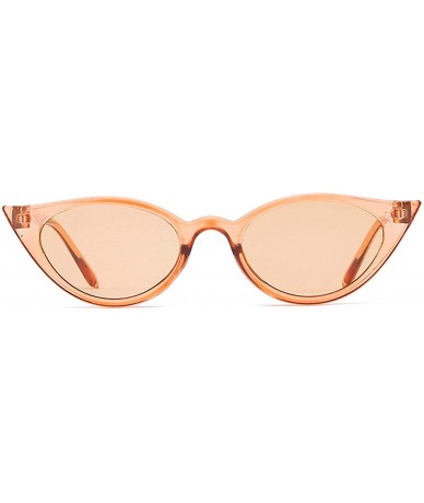 Oval Retro Classic Oval Sunglasses for Women AC PC UV 400 Protection Sunglasses - Brown a - CY18SAT4XEL $28.82