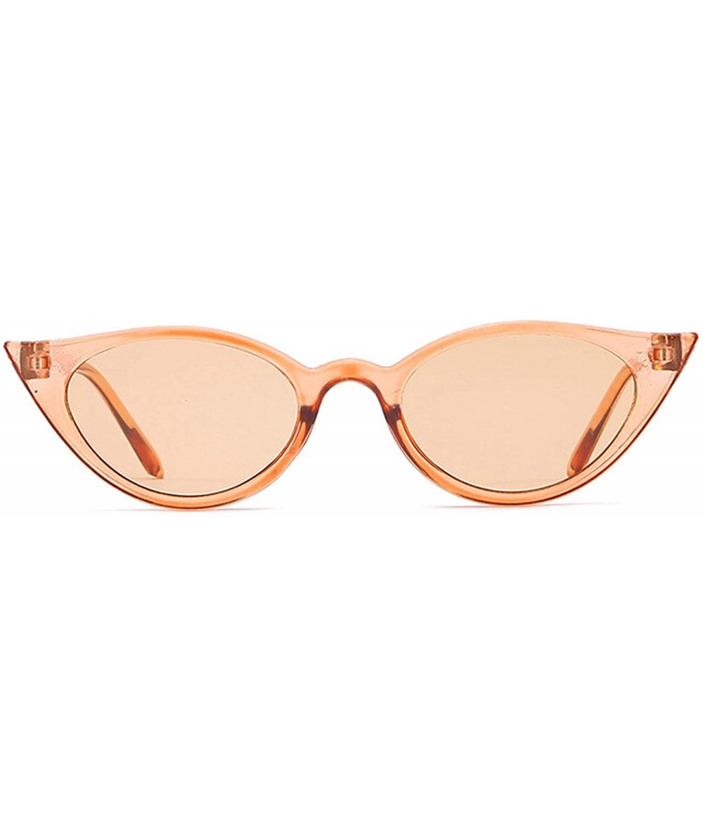 Oval Retro Classic Oval Sunglasses for Women AC PC UV 400 Protection Sunglasses - Brown a - CY18SAT4XEL $28.82