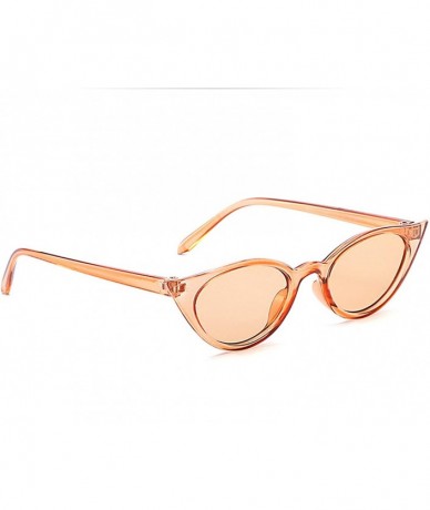 Oval Retro Classic Oval Sunglasses for Women AC PC UV 400 Protection Sunglasses - Brown a - CY18SAT4XEL $28.82