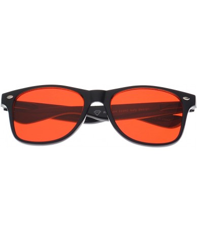 Square Sea Breeze Retro Square Sunglasses Ocean Lens Series UV400 - Red - CL11NUXRZL3 $17.19