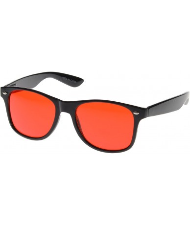 Square Sea Breeze Retro Square Sunglasses Ocean Lens Series UV400 - Red - CL11NUXRZL3 $17.19