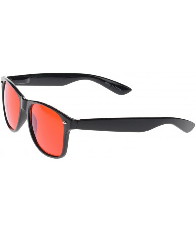 Square Sea Breeze Retro Square Sunglasses Ocean Lens Series UV400 - Red - CL11NUXRZL3 $17.19