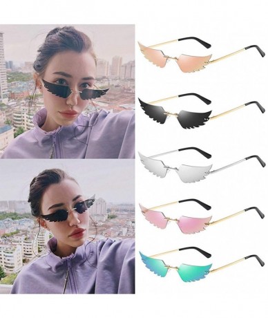 Sport Funny Shape Retro Sunglasses Vintage Irregular Unisex Fashion Shades Cat Eye Sunglasses Personality Eyewear - CL190NCL3...