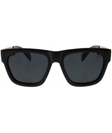 Square New York Royce Polarized Sunglasses - Glossblack - C3196MNGS6Z $73.97