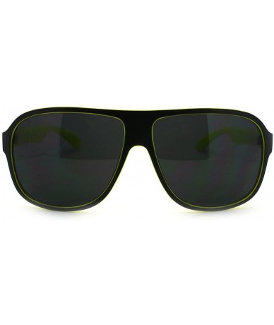 Square Kush Marijuana Pot Head Speed Racer Plastic Pilot Sunglasses - Yellow - C911YW4A5YH $17.15