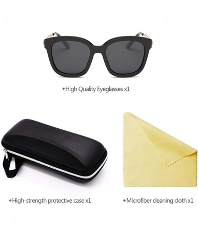 Round Men Women Polarized Sunglasses UV400 Classic Rimmed Driving Sunglasses - Black-grey - C718RQT2NGY $17.28